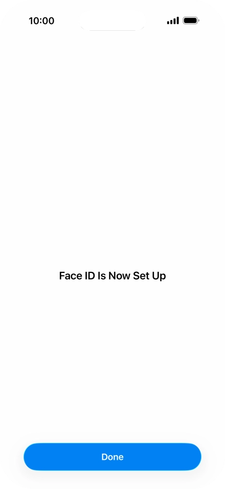 Press Done. If you haven't previously selected a phone lock code, key in a code of your own choice twice.