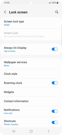 Press Screen lock type.