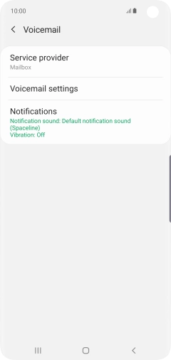 Press Voicemail settings.