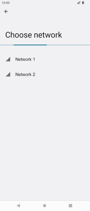 Press the required network.