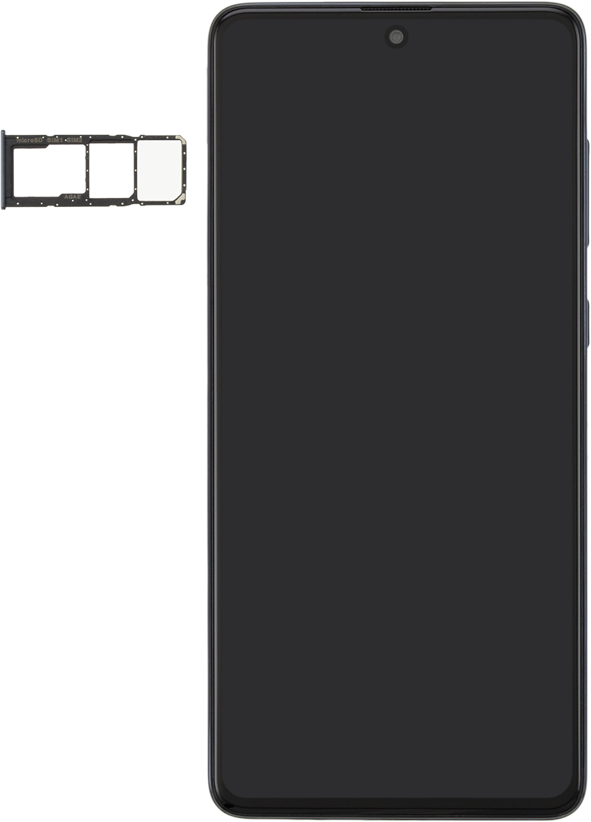 Turn your SIM so the angled corner of the SIM matches the angled corner of the second SIM holder and place your SIM in the SIM holder.