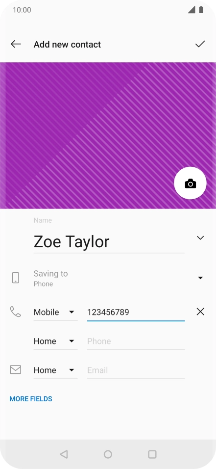 Press the confirm icon.