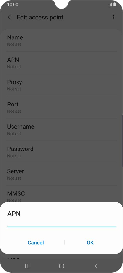 Key in everywhere and press OK.