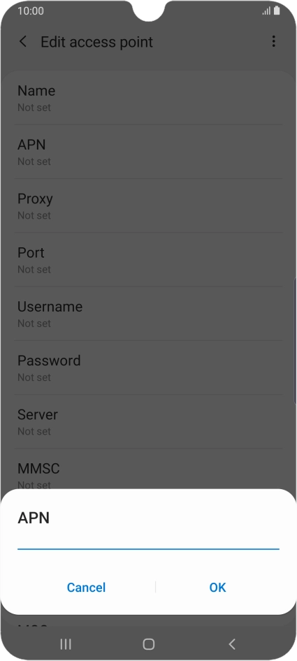 Key in everywhere and press OK.