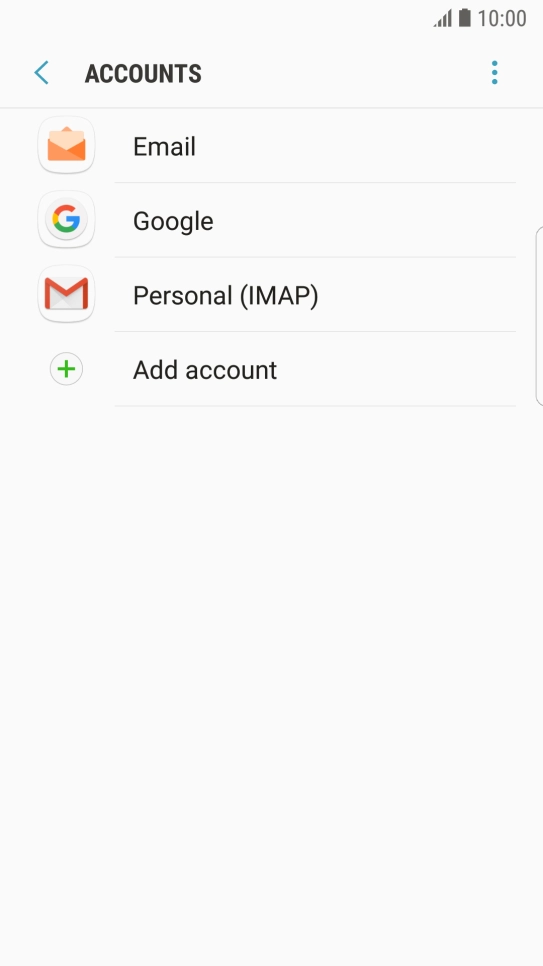 Press the menu icon.