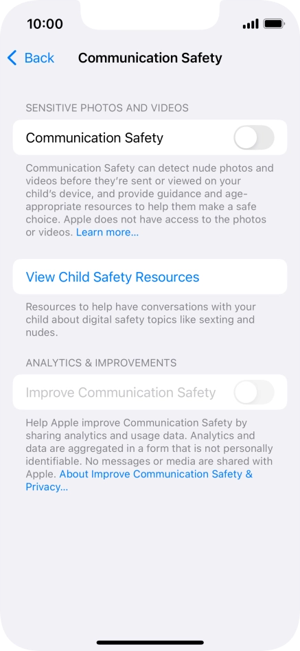 Press the indicator next to 
