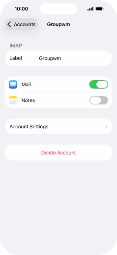Press Account Settings.