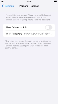 Press Wi-Fi Password and key in the required password.
