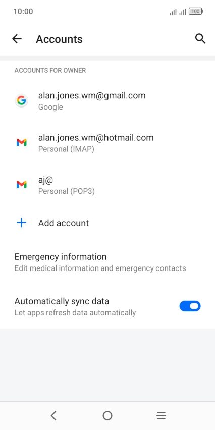 Press the indicator next to 