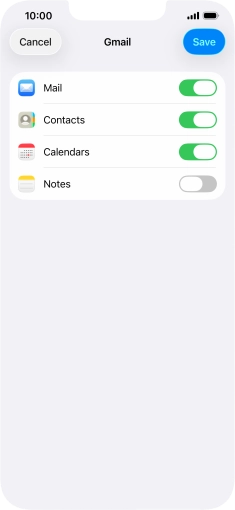 If this screen is displayed, you email account has been recognised and set up automatically. Follow the instructions on the screen to key in more information and finish setting up your phone.
