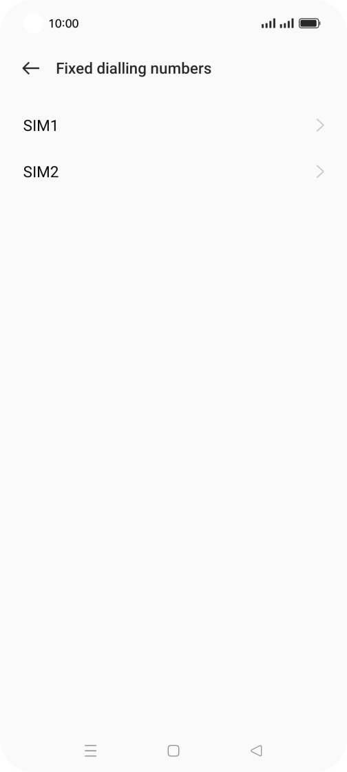 Press the required SIM.