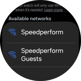 Press the required Wi-Fi network.