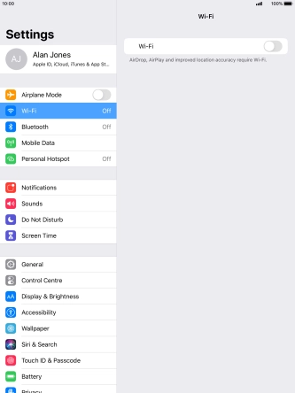 Press the indicator next to 