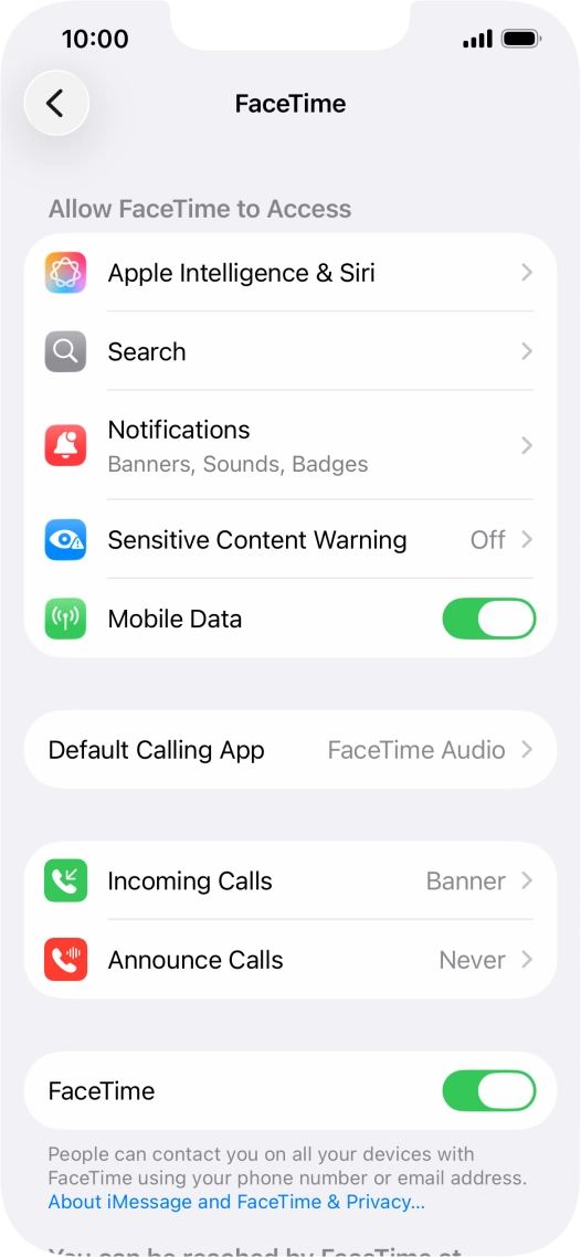 Press the indicator next to 