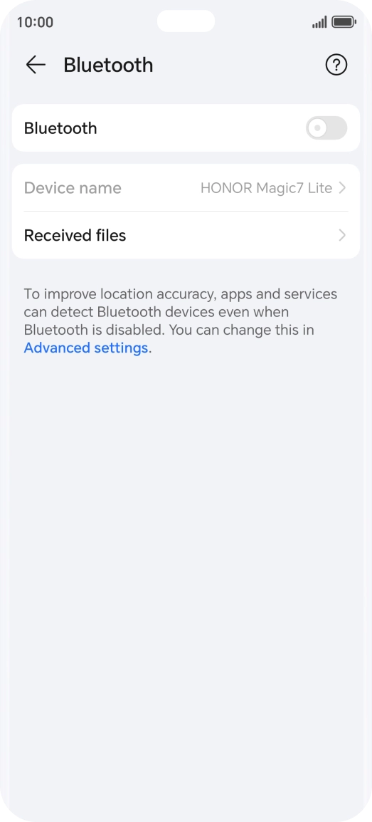 Press the indicator next to 