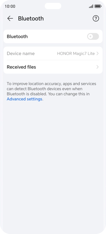 Press the indicator next to 
