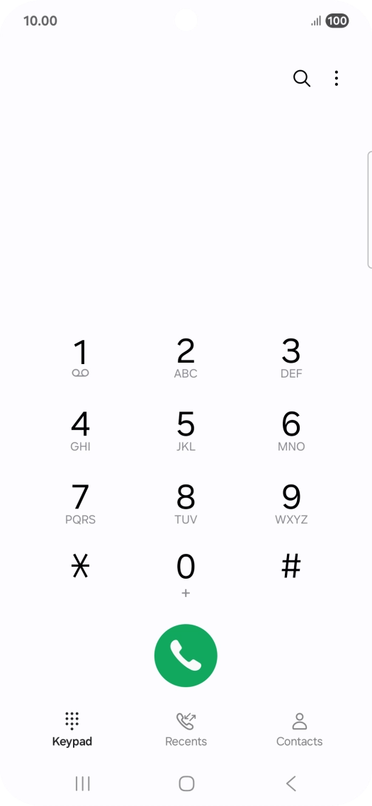 Press the menu icon.