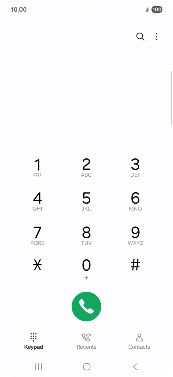 Press the menu icon.
