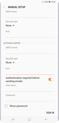 Press the field below 