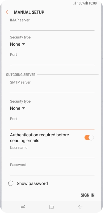 Press the field below 