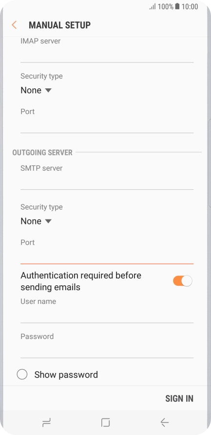 Press the field below 