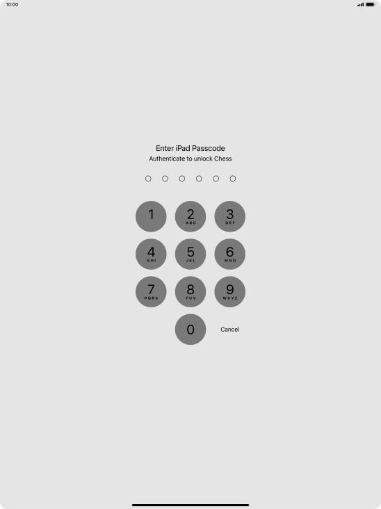 Use the lock code you created. The app is now no longer locked.