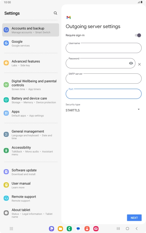 Press the drop down list below 