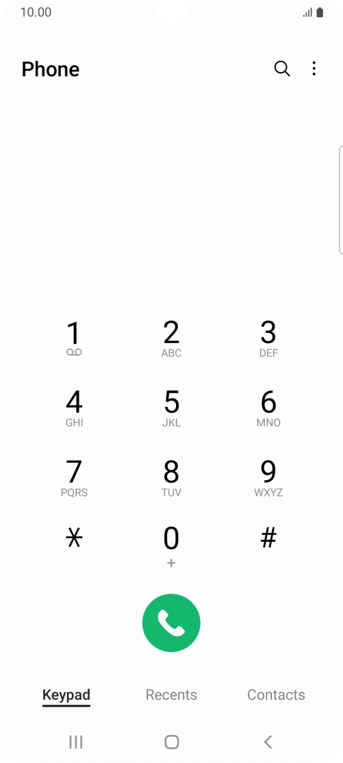 Press the menu icon.