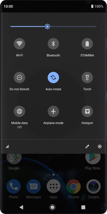 Press the settings icon.