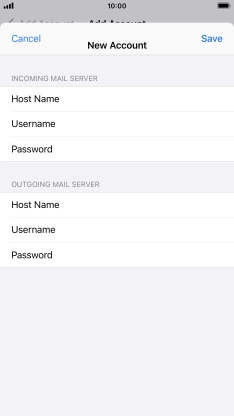 Press Save. Your email account has now been set up. To select more settings for incoming and outgoing server, proceed with the following steps.