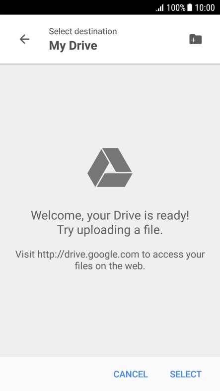 To create a new folder, press the new folder icon and follow the instructions on the screen to create a new folder.