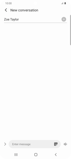 Press the text input field and write the text for your SMS.