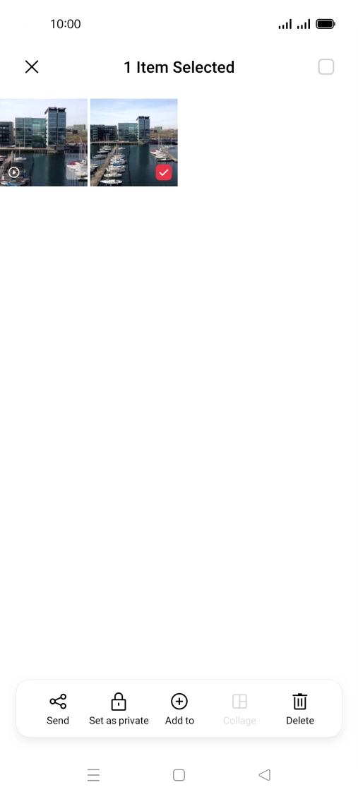 Press the select all icon.