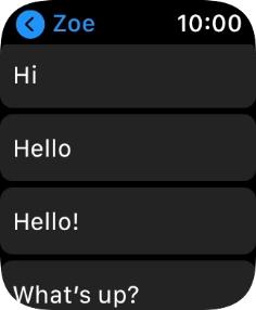 Press the required quick reply.