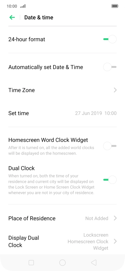 Press the indicator next to 
