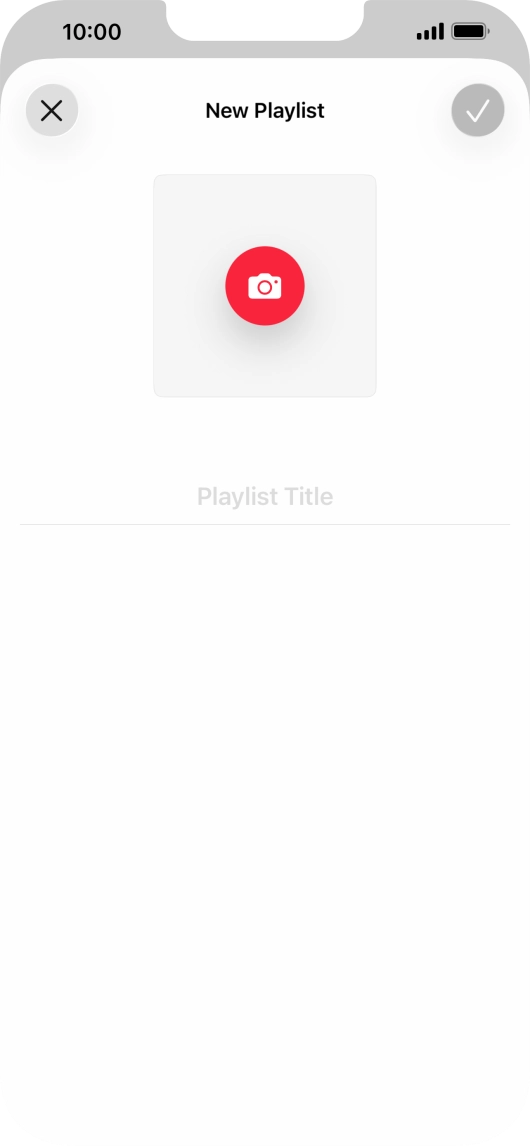 Press the text input field and key in a name for the playlist.