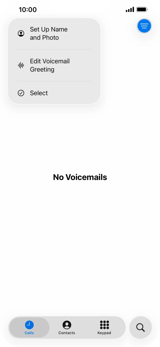 Press Edit Voicemail Greeting.