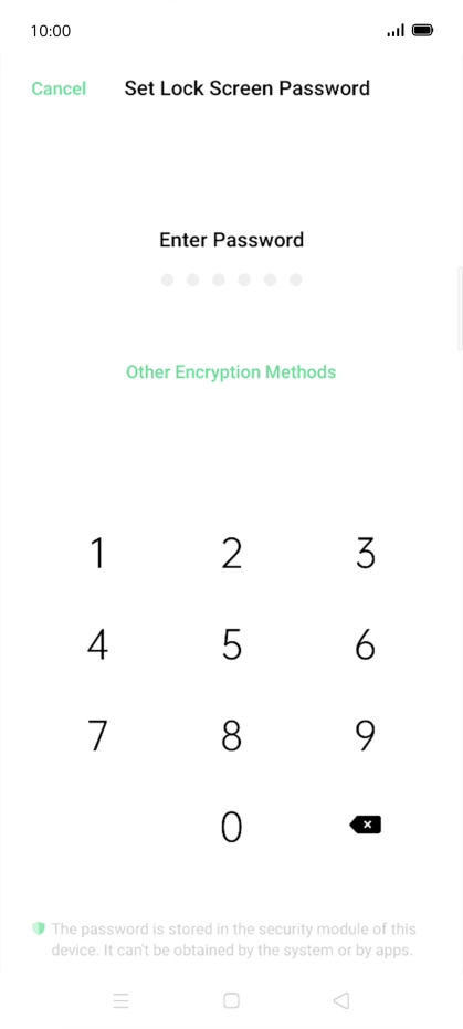 Press Other Encryption Methods.