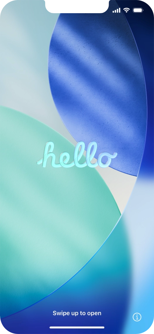 Slide your finger upwards starting from the bottom of the screen.