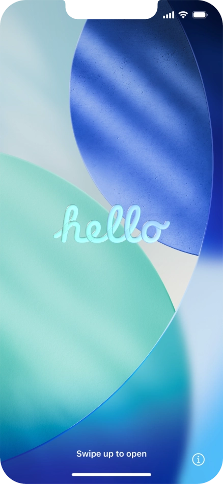 Slide your finger upwards starting from the bottom of the screen.