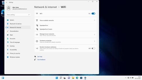 Click the required Wi-Fi network.