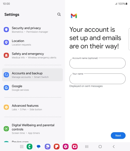 Press the field below 