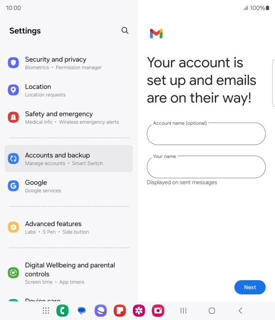 Press the field below 