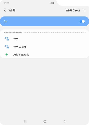 Press the menu icon.