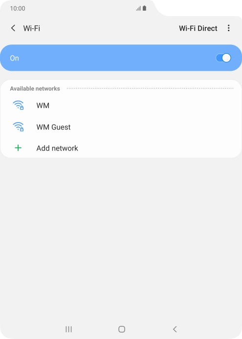 Press the menu icon.