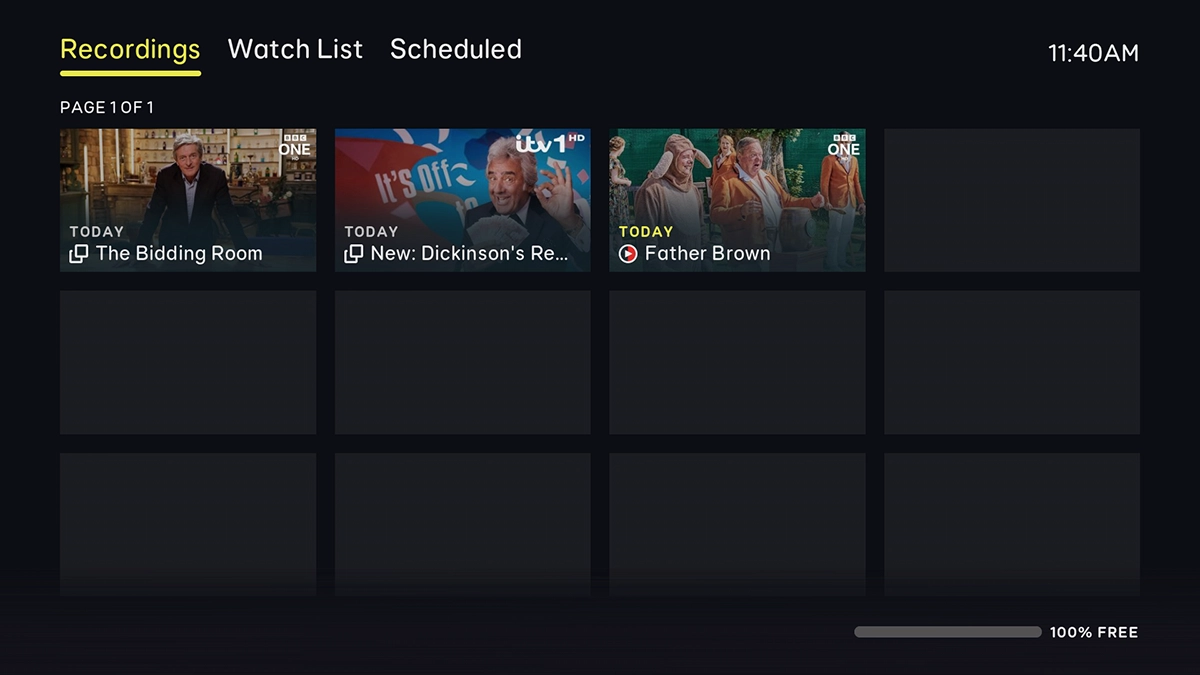 Highlight the required programme.