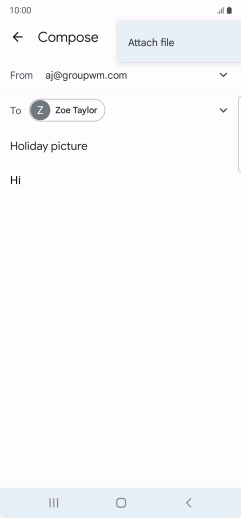 Press Attach file and go to the required folder.