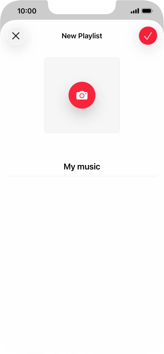 Press the confirm icon.