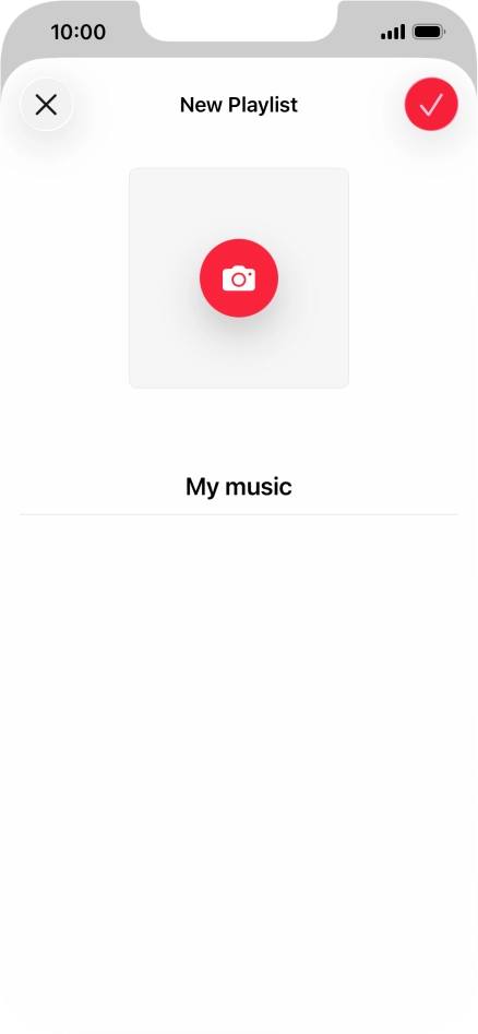Press the confirm icon.