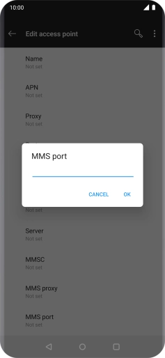 Key in 8080 and press OK.